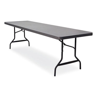 IndestrucTable Commercial Folding Table, Rectangular, 96" x 30" x 29", Charcoal Top, Charcoal Base/Legs OrdermeInc OrdermeInc