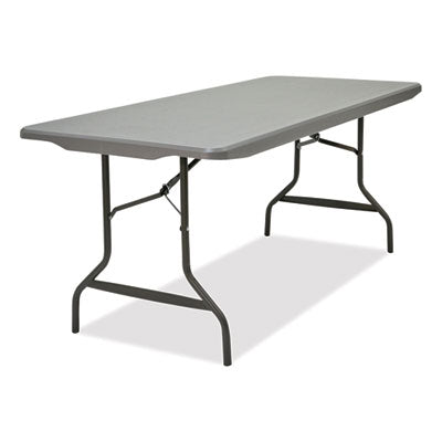 IndestrucTable Commercial Folding Table, Rectangular, 72" x 30" x 29", Charcoal Top, Charcoal Base/Legs OrdermeInc OrdermeInc