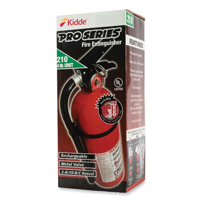 Kidde Pro 210 Fire Extinguisher, 2-A, 10-B:C, 4 lb OrdermeInc OrdermeInc