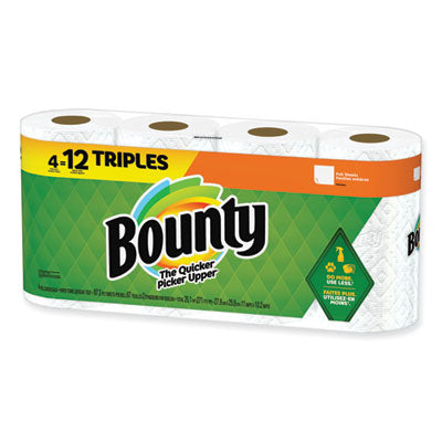PROCTER & GAMBLE Kitchen Roll Paper Towels, 2-Ply, White, 10.5 x 11, 87 Sheets/Roll, 4 Triple Rolls/Pack, 6 Packs/Carton