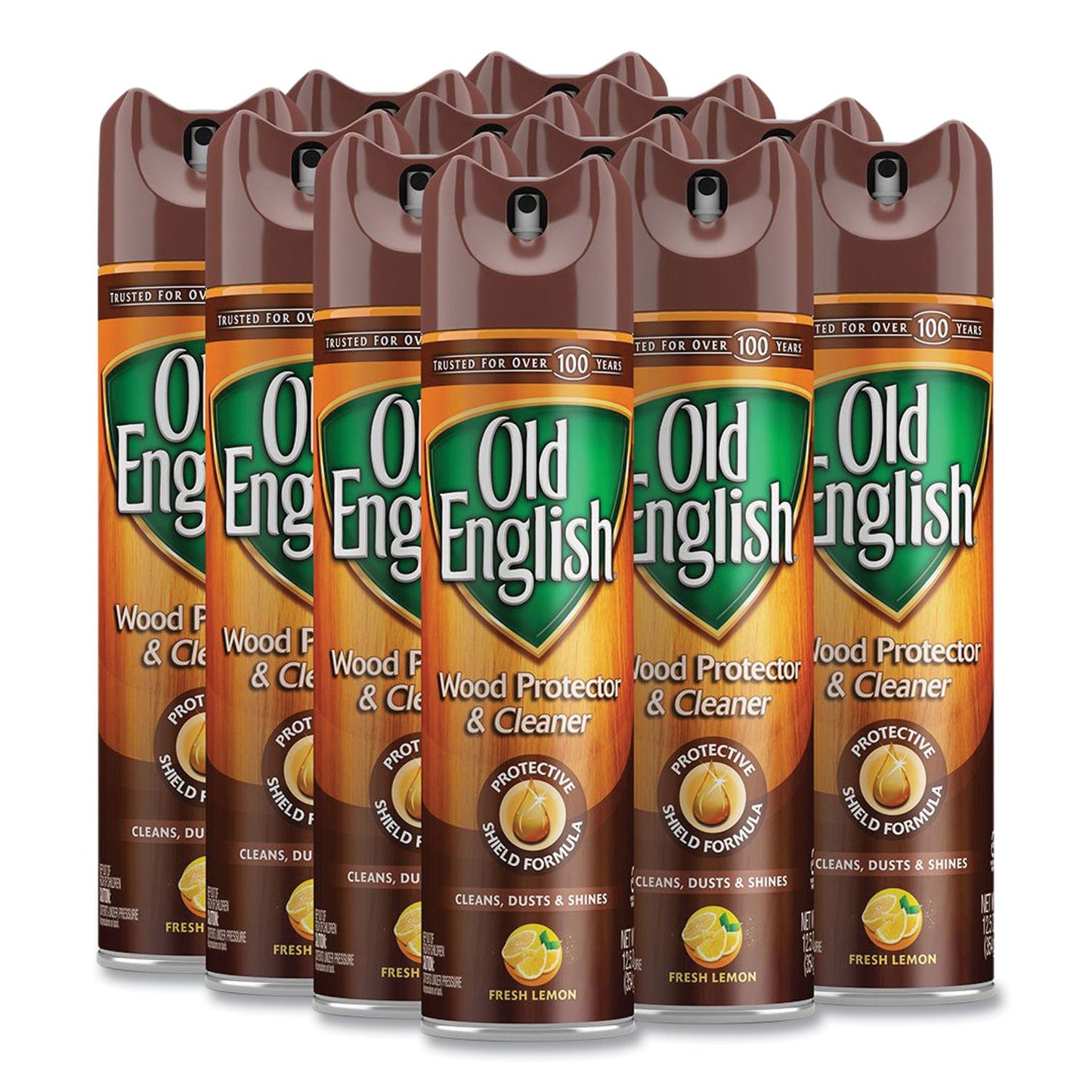 Furniture Polish, Fresh Lemon Scent, 12.5 oz Aerosol Spray, 12/Carton - OrderMe