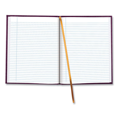 Executive Notebook with Ribbon Bookmark,1 Subject, Medium/College Rule, Grape Cover, (75) 10.75 x 8.5 Sheets - OrdermeInc