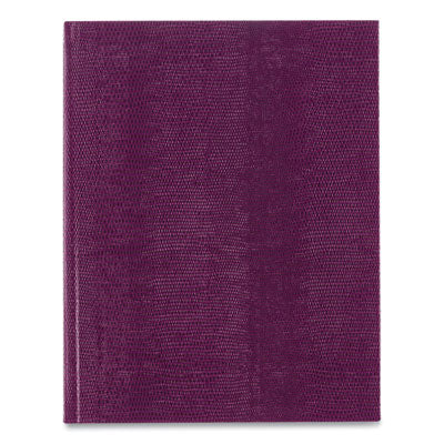 Executive Notebook with Ribbon Bookmark,1 Subject, Medium/College Rule, Grape Cover, (75) 10.75 x 8.5 Sheets - OrdermeInc