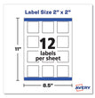 Square Labels with Sure Feed and TrueBlock, 2 x 2, White, 300/Pack OrdermeInc OrdermeInc