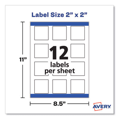 Square Labels with Sure Feed and TrueBlock, 2 x 2, White, 300/Pack OrdermeInc OrdermeInc