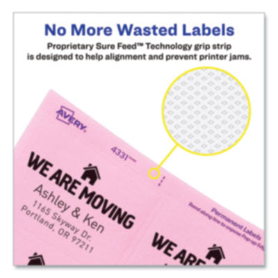 Printable Color Labels with Sure Feed and Easy Peel, 2 x 2.63, Assorted Colors, 15/Sheet, 10 Sheets/Pack OrdermeInc OrdermeInc