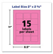 Printable Color Labels with Sure Feed and Easy Peel, 2 x 2.63, Assorted Colors, 15/Sheet, 10 Sheets/Pack OrdermeInc OrdermeInc