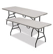 Bifold Resin Folding Table, Rectangular, 70.9" x 29.1" x 30", White Granite Top, Gray Base/Legs, 2/Pack OrdermeInc OrdermeInc