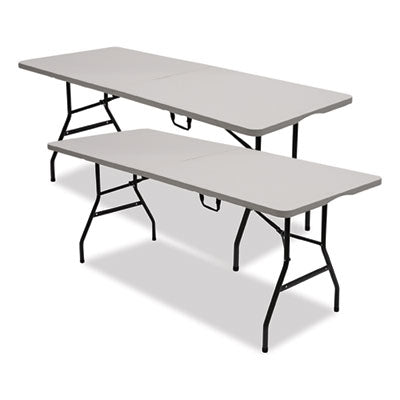 Bifold Resin Folding Table, Rectangular, 70.9" x 29.1" x 30", White Granite Top, Gray Base/Legs, 2/Pack OrdermeInc OrdermeInc