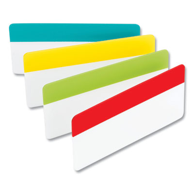 Post-it® Tabs Solid Color Tabs, 1/3-Cut, Assorted Colors, 3" Wide, 24/Pack - OrdermeInc