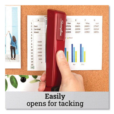 747 Classic Full Strip Stapler, 30-Sheet Capacity, Lipstick Red OrdermeInc OrdermeInc