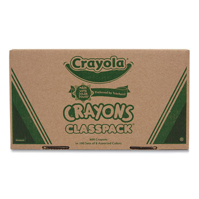 BINNEY & SMITH / CRAYOLA Classpack Regular Crayons, 8 Colors, 800/Box - OrdermeInc