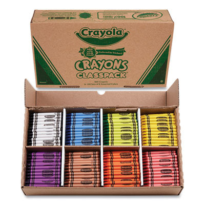 BINNEY & SMITH / CRAYOLA Classpack Regular Crayons, 8 Colors, 800/Box - OrdermeInc
