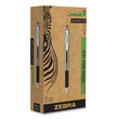 Zebra® ECO Jimnie Clip Ballpoint Pen, Retractable, Medium 1 mm, Blue Ink, Clear/Black Barrel, 12/Pack OrdermeInc OrdermeInc