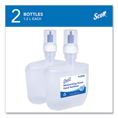 Scott® Pro Moisturizing Foam Hand Sanitizer, 1,200 mL Cassette, Fruity Cucumber Scent, 2/Carton - OrdermeInc