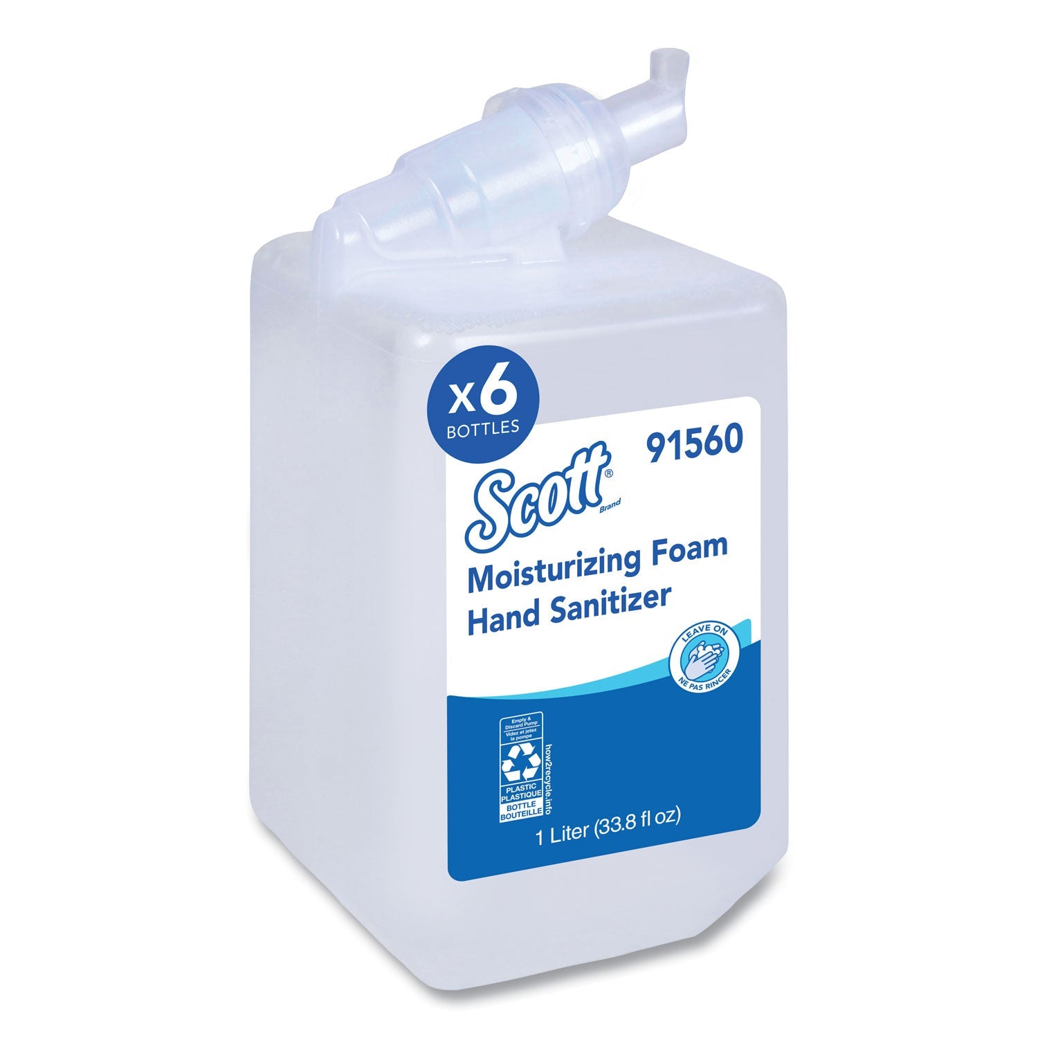 Scott® Pro Moisturizing Foam Hand Sanitizer, 1,000 mL Refill, Fruity Cucumber Scent, 6/Carton - OrdermeInc