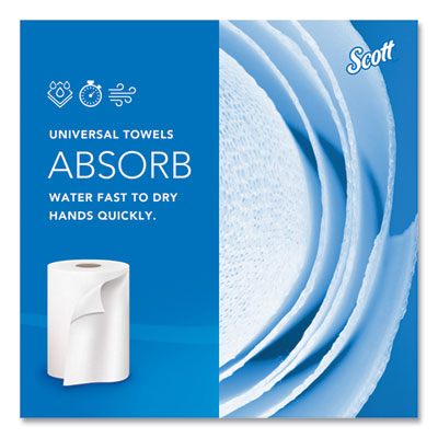 Scott® Essential Hard Roll Towels for Business, Absorbency Pockets, 1-Ply, 8" x 800 ft, 1.5" Core, White, 12 Rolls/Carton OrdermeInc OrdermeInc