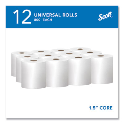 Scott® Essential Hard Roll Towels for Business, Absorbency Pockets, 1-Ply, 8" x 800 ft, 1.5" Core, White, 12 Rolls/Carton OrdermeInc OrdermeInc