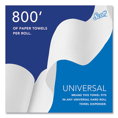 Scott® Essential Hard Roll Towels for Business, Absorbency Pockets, 1-Ply, 8" x 800 ft, 1.5" Core, White, 12 Rolls/Carton OrdermeInc OrdermeInc