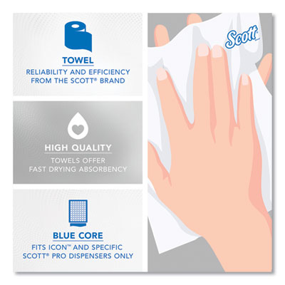 Scott® Pro Hard Roll Paper Towels with Absorbency Pockets, for Scott Pro Dispenser, Blue Core Only, 1-Ply, 7.5" x 900 ft, 6 Rolls/CT OrdermeInc OrdermeInc