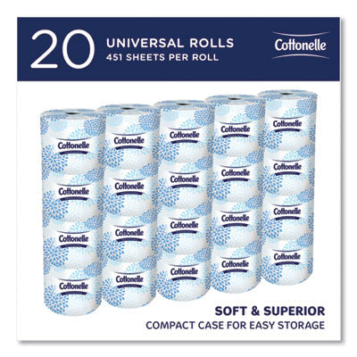 Cottonelle® 2-Ply Bathroom Tissue, Septic Safe, White, 451 Sheets/Roll, 20 Rolls/Carton - OrdermeInc