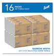 Scott® Essential Multi-Fold Towels, 1-Ply, 8 x 9.4, White, 250/Pack, 16 Packs/Carton - OrdermeInc
