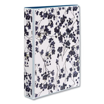 Avery® Durable Mini Size Non-View Fashion Binder with Round Rings, 3 Rings, 1" Capacity, 8.5 x 5.5, Floral/Navy - OrdermeInc