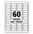 AVERY PRODUCTS CORPORATION Durable Permanent ID Labels with TrueBlock Technology, Laser Printers, 0.66 x 1.75, White, 60/Sheet, 50 Sheets/Pack