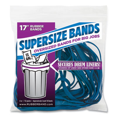 SuperSize Bands, 0.25" x 17", 4,060 psi Max Elasticity, Blue, 12/Pack OrdermeInc OrdermeInc