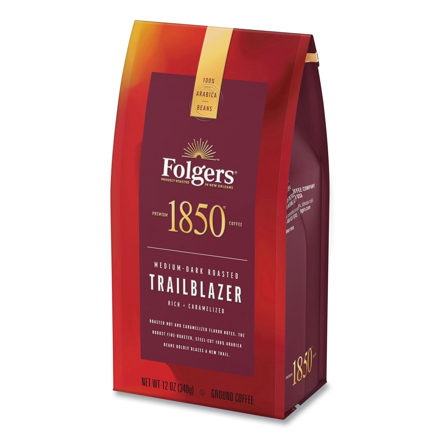 Coffee, Trailblazer, Dark Roast, Ground, 12 oz Bag - OrdermeInc