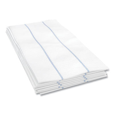 Tuff-Job Foodservice Towels, 1/4 Fold, 13 x 24, White/Blue, 72/Carton OrdermeInc OrdermeInc