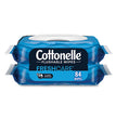 Cottonelle® Fresh Care Flushable Cleansing Cloths, 1-Ply, 3.73 x 5.5, White, 84/Pack