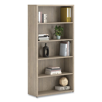 10500 Series Laminate Bookcase, Five Shelves, 36" x 13" x 71", Kingswood Walnut OrdermeInc OrdermeInc