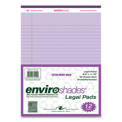 Enviroshades Legal Notepads, 50 Orchid 8.5 x 11.75 Sheets, 72 Notepads/Carton, Ships in 4-6 Business Days OrdermeInc OrdermeInc