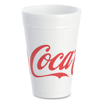 Coca-Cola Foam Cups, Foam, 32 oz, White/Red, 25/Bag, 20 Bags/Carton OrdermeInc OrdermeInc