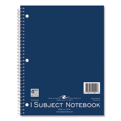 Subject Wirebound Promo Notebook, 1-Subject, Wide/Legal Rule, Asst Cover, (70) 10.5x8 Sheets, 24/CT, Ships in 4-6 Bus Days - OrdermeInc