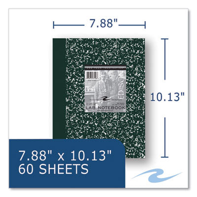 Lab and Science Notebook, Quadrille Rule (5 sq in), Green Marble Cover, (60) 10.13 x 7.88 Sheets, 24/CT,Ships in 4-6 Bus Days OrdermeInc OrdermeInc