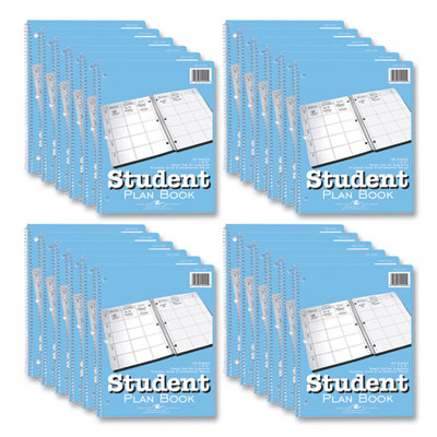 Student Plan Book, Undated, Light Blue Cover, (45) 11 x 8.5 Sheets, 24/Carton, Ships in 4-6 Business Days - OrdermeInc