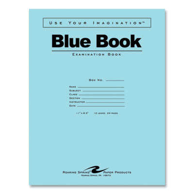 Examination Blue Book, Wide/Legal Rule, Blue Cover, (12) 11 x 8.5 Sheets, 300/Carton, Ships in 4-6 Business Days OrdermeInc OrdermeInc