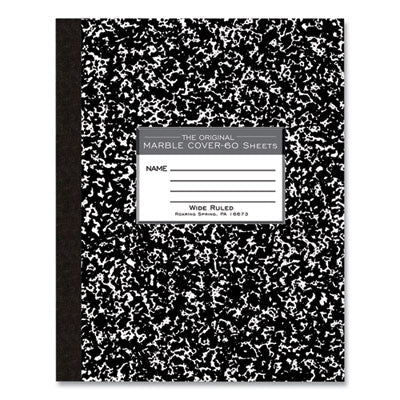 Flexible Cover Composition Notebook, Wide/Legal Rule, Black Marble Cover, (60) 10 x 8 Sheet, 72/CT, Ships in 4-6 Bus Days OrdermeInc OrdermeInc