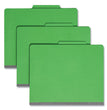 Smead™ Top Tab Classification Folders, Four SafeSHIELD Fasteners, 2" Expansion, 1 Divider, Letter Size, Green Exterior, 10/Box OrdermeInc OrdermeInc