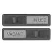 Vacant/In Use Sign, In-Use; Vacant, 2.5 x 10.5, Black/Silver OrdermeInc OrdermeInc