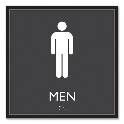 ADA Sign, Men, Plastic, 8 x 8, Clear/White OrdermeInc OrdermeInc