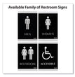 Century Series Office Sign, Men/Women Restroom, 6 x 9, Black/Silver OrdermeInc OrdermeInc