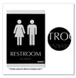 Century Series Office Sign, Men/Women Restroom, 6 x 9, Black/Silver OrdermeInc OrdermeInc