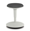 Revel Adjustable Height Fidget Stool, Backless, Supports Up to 250 lb, 13.75" to 18.5" Seat Height, Charcoal Seat, White Base OrdermeInc OrdermeInc