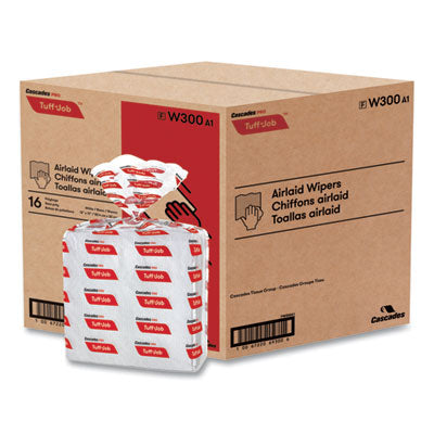 Tuff-Job S300 Airlaid Wipers, 12 x 13, White, 50/Pack, 16/Carton OrdermeInc OrdermeInc
