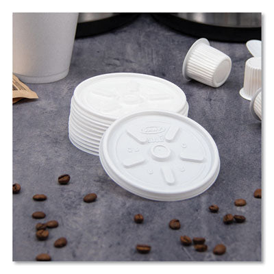 Vented Plastic Hot Cup Lids, 10 oz Cups, White, 1,000/Carton OrdermeInc OrdermeInc