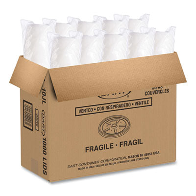 Vented Plastic Hot Cup Lids, 10 oz Cups, White, 1,000/Carton OrdermeInc OrdermeInc