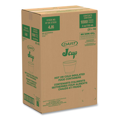DART Bowl Containers, 4 oz, White, Foam, 1,000/Carton - OrdermeInc